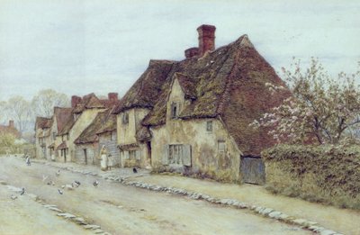 Una Calle de Pueblo, Kent de Helen Allingham
